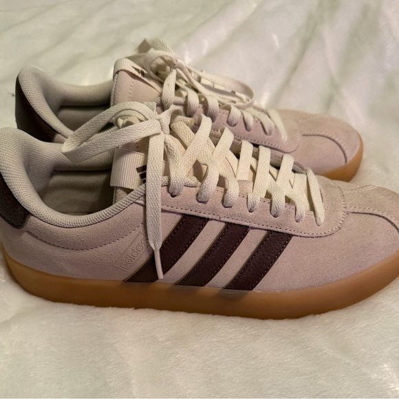 Adidas Beige and Dark Brown Sneakers - Picture 6 of 11